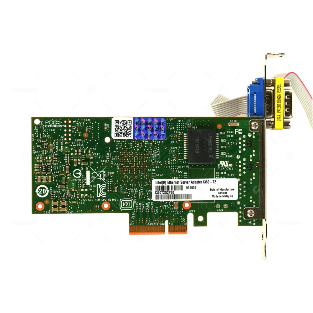 H34227-004 INTEL I350-T2 DUAL PORT 1GB ETHERNET PCI-E ADAPTER